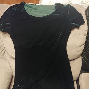 Green Velvet Mini Dress